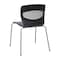 Flash Furniture Black Plastic Stack Chairs with Lumbar Support, PK 5 5-RUT-NC618-BK-GG - alternate 5